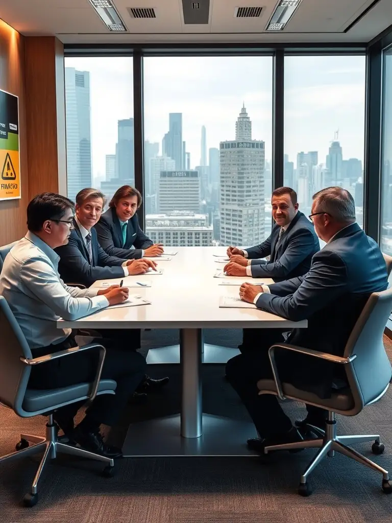 A photo of FMF 22 representatives meeting with local authorities to discuss road safety improvements and advocate for motorcyclist-friendly infrastructure.