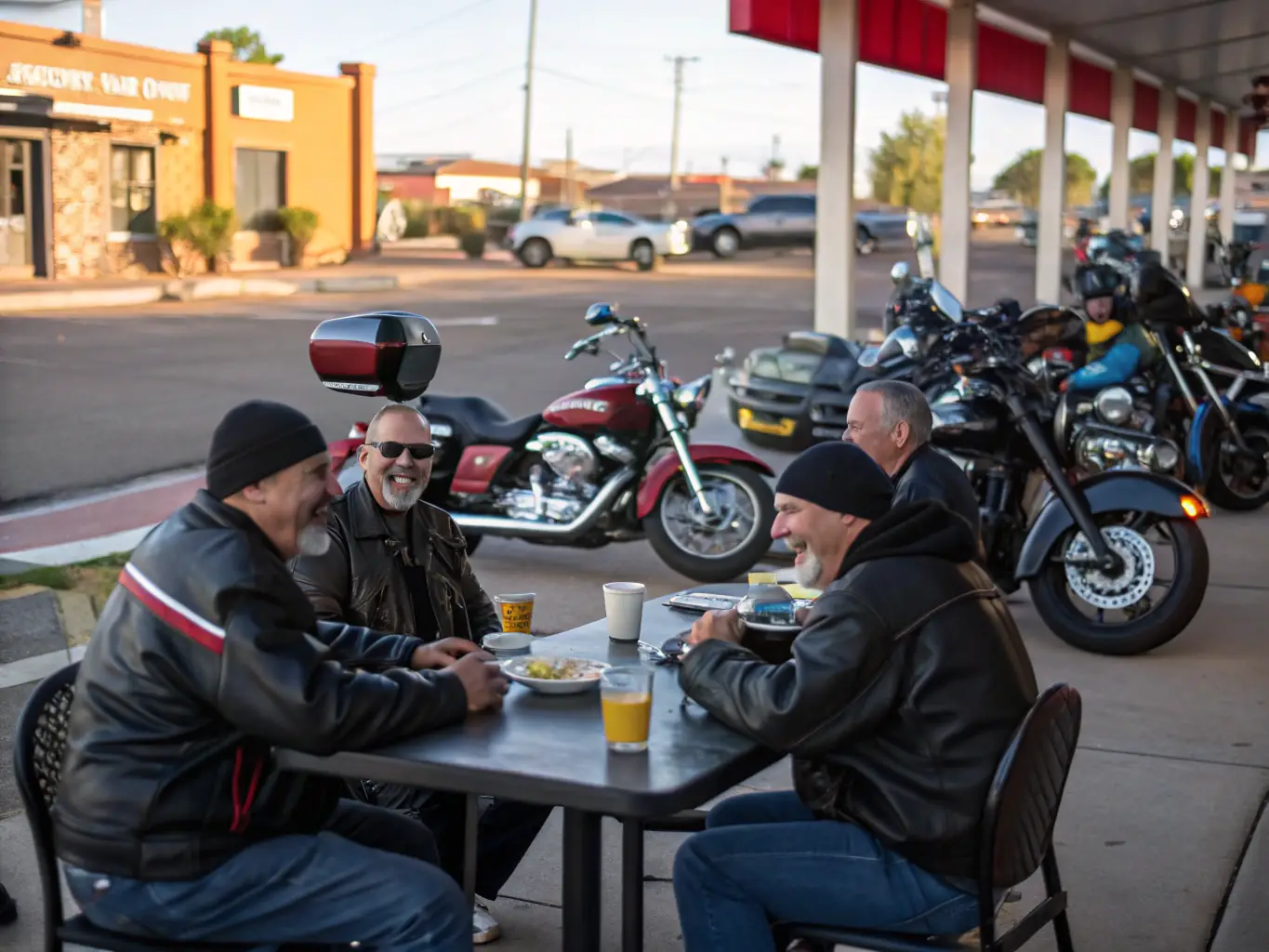 A photograph of FMF 22 representatives meeting with local authorities to discuss road improvements and advocate for motorcyclist safety, highlighting the organization's advocacy efforts.